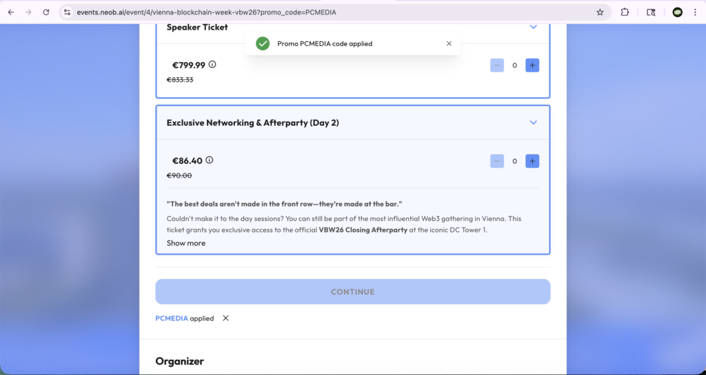 Vienna Blockchain Week Promo Code